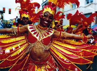 Carnival lady in costume